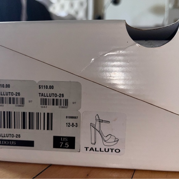 ALDO brown leather strap chunky heel size 7.5 - Picture 7 of 7